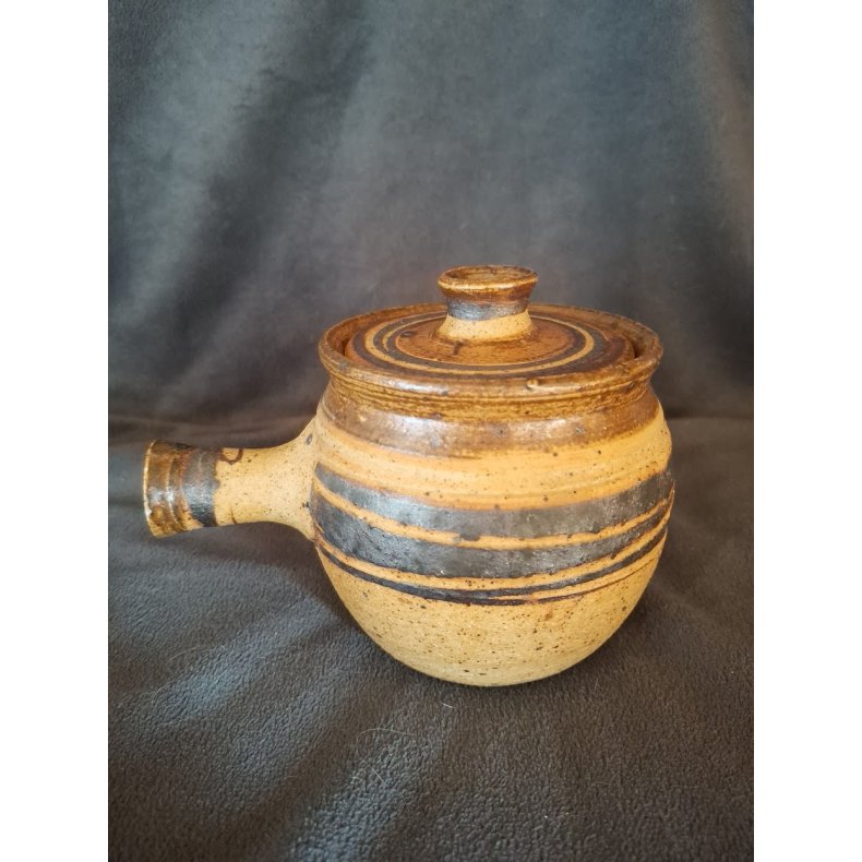 Keramik krukke m. l�g