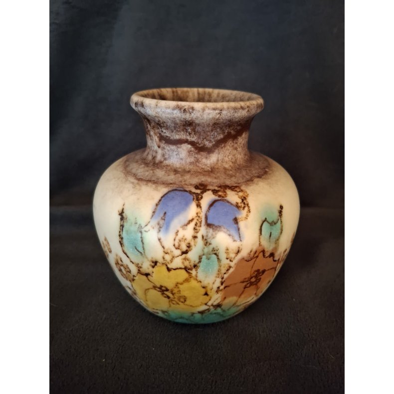 West Germany keramik vase m. blomster