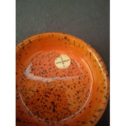 Lille orange keramik sk�l