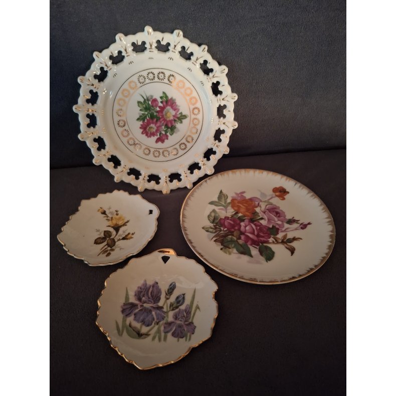 Blomster platter og asietter